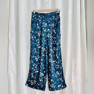 Vintage Silk pleated blossom pants womens small